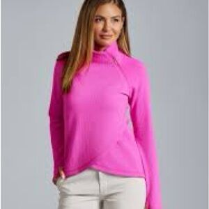 IBKUL asymmetrical, zip pullover, pink women’s XL